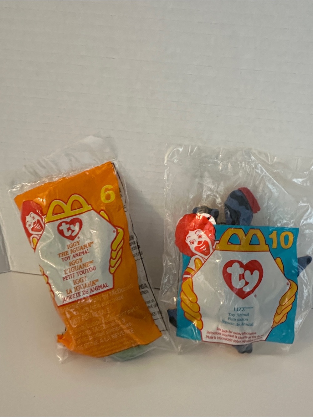 Ty McDonald's Promo Beanie Babies - Orange & Blue Packaging, Red Plush
